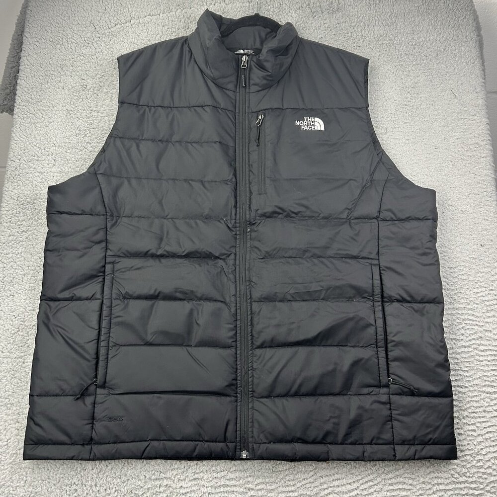 The North Face Puffer 550 Vest Men’s XXL Black Full Zip Down Fill TNF jacket